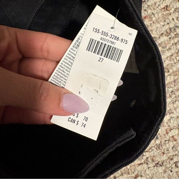 NWT Abercrombie & Fitch Curve Love High Rise Skinny Jean Black- Size 4 (27R) - Picture 7 of 8